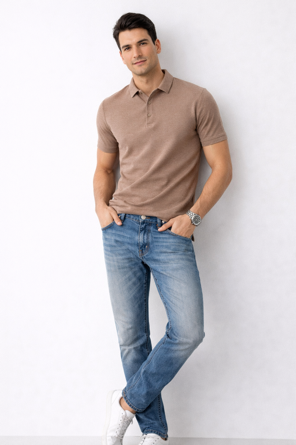 Jeans Para Hombre Mezclilla Doble Stone Slim J61102 Azul