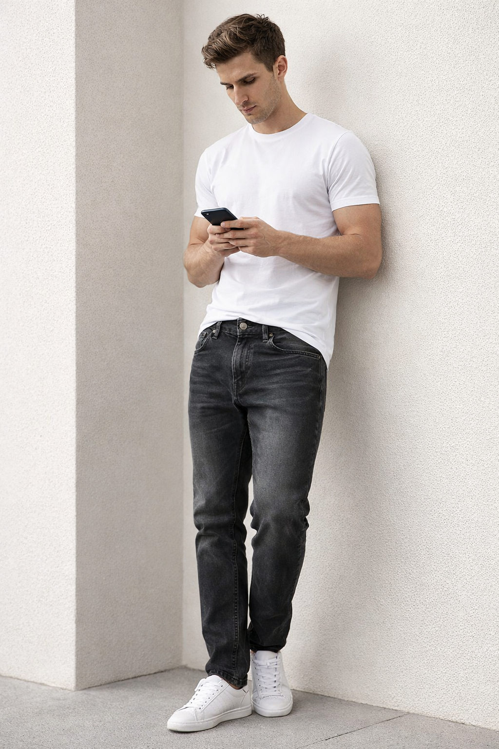 Jeans Para Hombre Mezclilla Slim Fit JSLIM Dark Gris