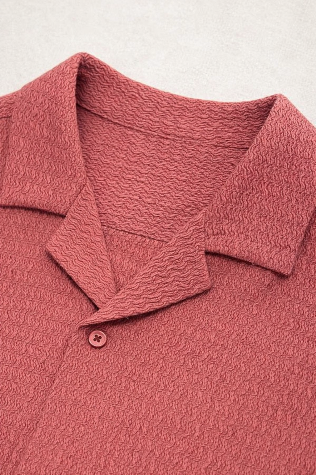 Camisa para Hombre Manga Corta Super Stretch Antiarrugas B61452 Coral