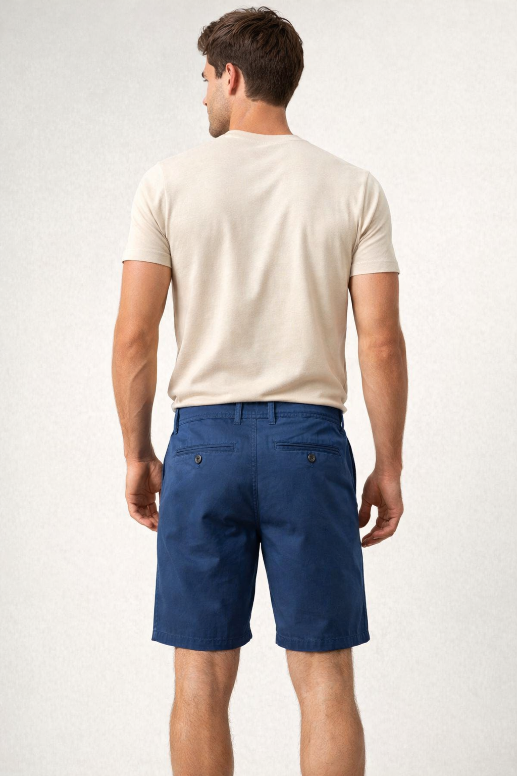 Bermudas Para Hombre De Gabardina Spandex Algodón GBRABSON Marino