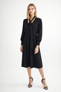 Vestidos Para Mujer Largo Con Lazo Para Cuello S53116 Negro