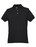 Playeras Polo Para Hombre Con Textura A45406 Negro