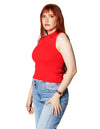 Blusas Para Mujer Tipo Sueter Sin Mangas O43200 Rojo