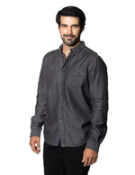 Camisas Para Hombre Tipo Mezclilla Relaxed Fit BMEZC Negro