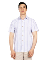 Camisas Para Hombre Dobbie Con Textura B51356 Blanco