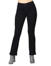 Jeans Para Mujer Bobois Moda Casuales Slim Acampanados De Tiro Alto Basicos V33100 Negro