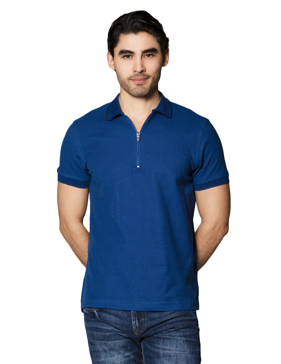 Playeras Polo Para Hombre Lisa Basica A45404 Petroleo