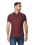 Playeras Polo Para Hombre Cuello Mao Bordado APCMAB Burdeos