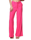 Pantalones Para Mujer Bobois Moda Casuales Formal Amplio Tipo Gabardina Wide Leg Tiro Alto W31113 Fiusha