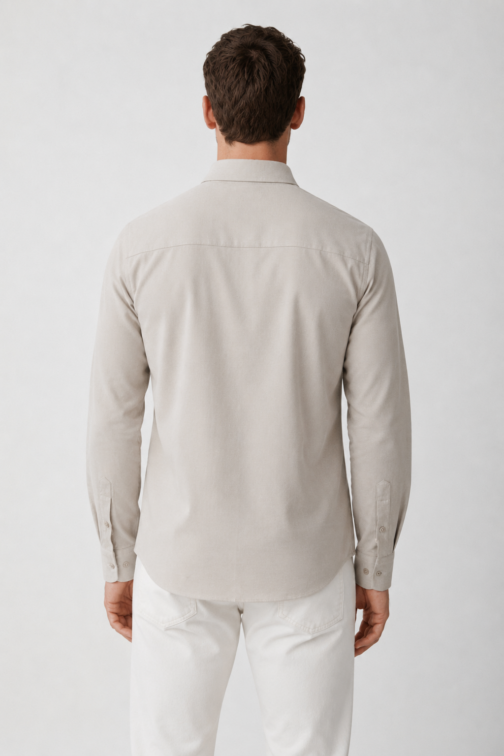 Camisa para Hombre Micropanal Antiarrugas B61403 Beige