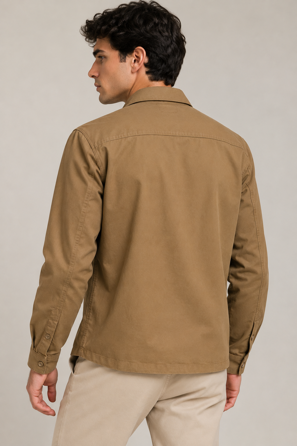 Sobrecamisas Para Hombre Chaqueta Ligera Amplia B65412 Camel