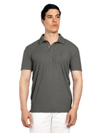 Playeras Tipo Polo Para Hombre Jacquard A51312 Gris