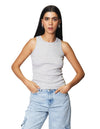 Blusas Para Mujer Bobois Moda Casuales De Resaque Comoda De Tirantes Con Estampado De Rayas N41163 Gris