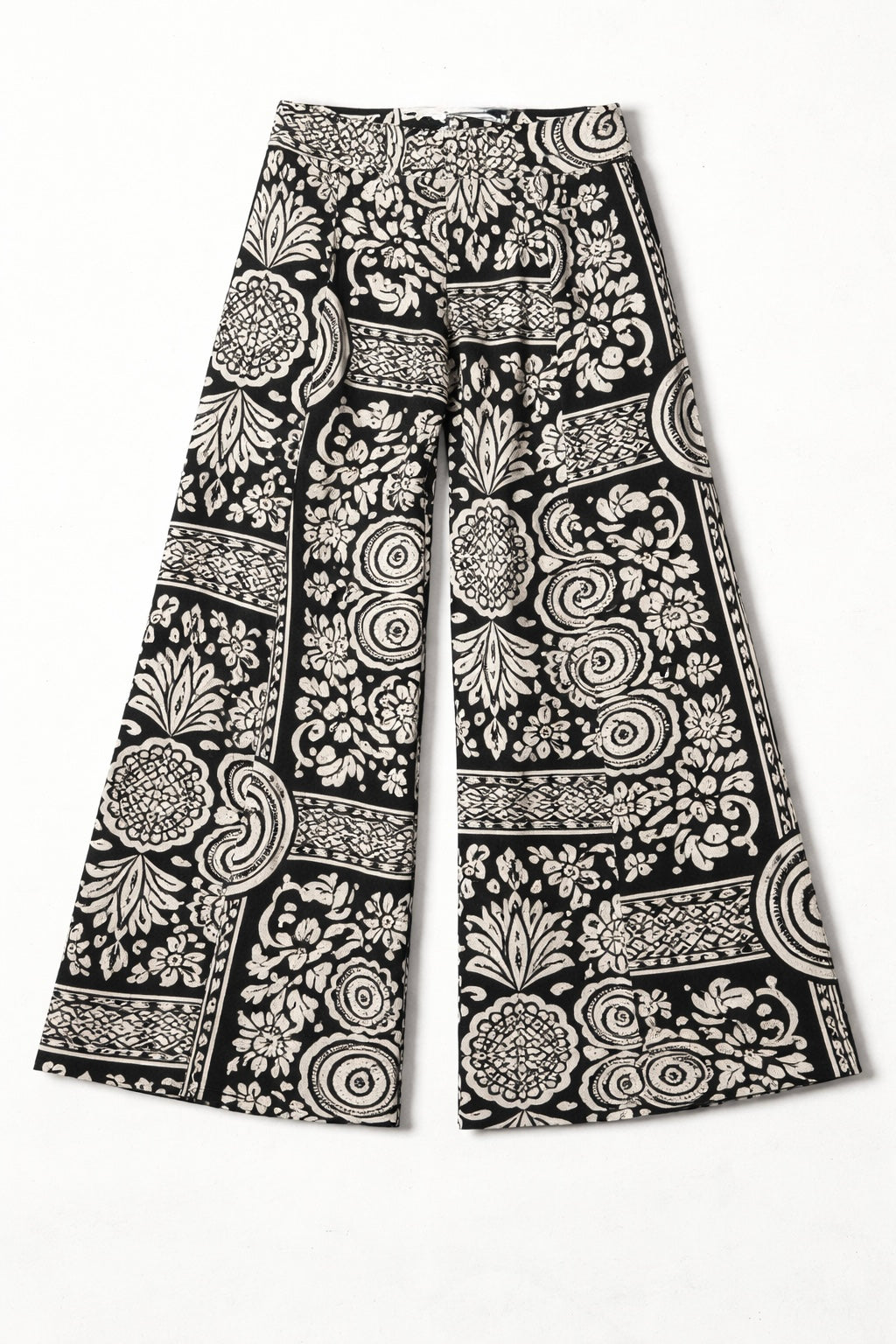 Pantalones Para Mujer Wide Leg Estampado W61107 Negro