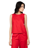 Blusas Para Mujer Tipo Lino Comoda Sin Mangas N51144 Rojo