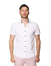 Camisas Para Hombre Bobois Moda Casuales Manga Corta B31352 Blanco