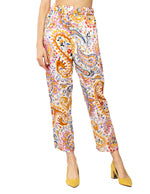 Pantalones Para Mujer Comodo De Tiro Alto Con Estampado Paisley W41114 Unico