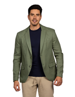 Blazers Para Hombre Casuales De Lino F51301 Olivo