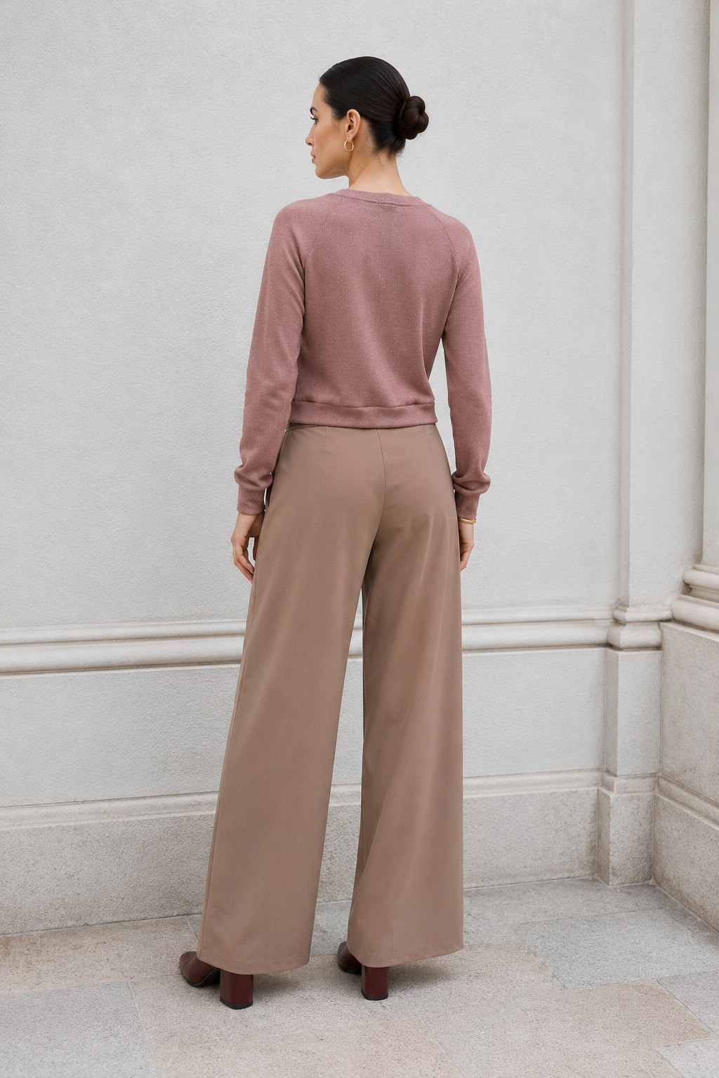 Pantalones Para Mujer De Vestir Super Strech W63101 Taupe