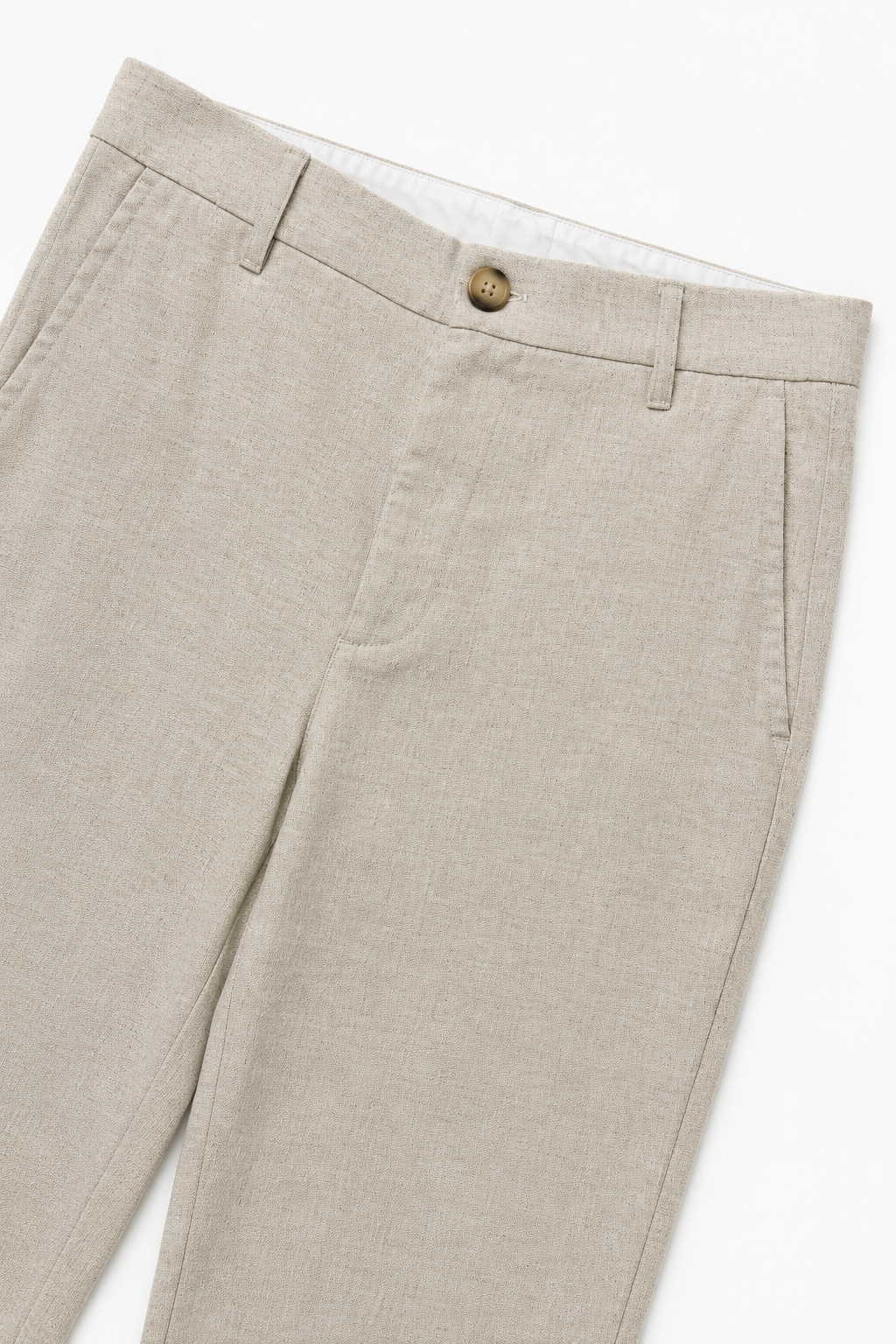 Pantalones Para Hombre Lino Ligero Para Verano G61403 Beige