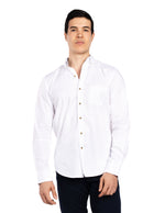 Camisas Para Hombre Regular Fit Dobby B51102 Blanco