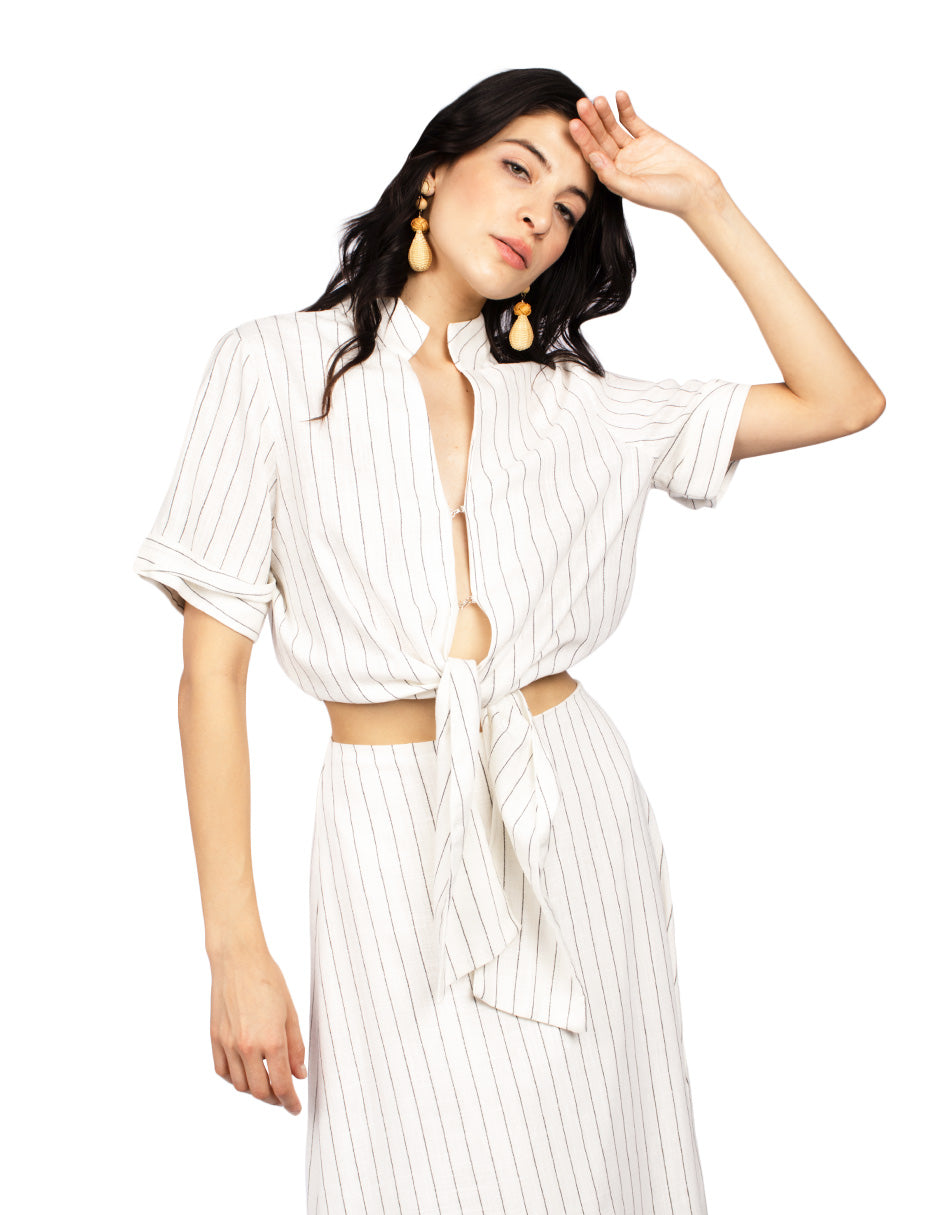 Blusas Para Mujer Top Escotado N51148 Blanco