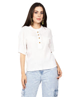 Busas Para Mujer Corrugada Con Aletilla N51158 Blanco