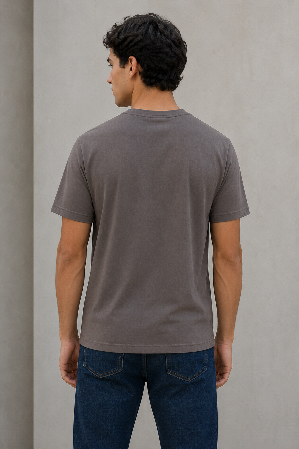 Playeras Para Hombre Básica De Cuello Redondo De Algodón A65401 Oxford