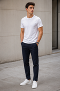 Playeras Para Hombre Manga Corta Micro Pique A61301 Blanco