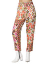 Pantalones Para Mujer Lurex Con Resorte Estampado W43101 Naranja