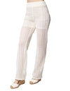 Pantalones Para Mujer Bobois Moda Casuales Calado Con Forro Tipo Short De Tiro Alto W41134 Hueso