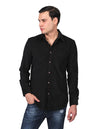 Camisas Para Hombre Tipo Pana Manga Larga B45121 Negro