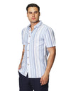 Camisas Para Hombre Bobois Moda Casuales De Manga Corta Cuello Italiano Con Estampado Regular Fit B41376 3