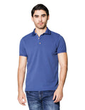 Playeras Polo Para Hombre Con Textura A45406 Azul