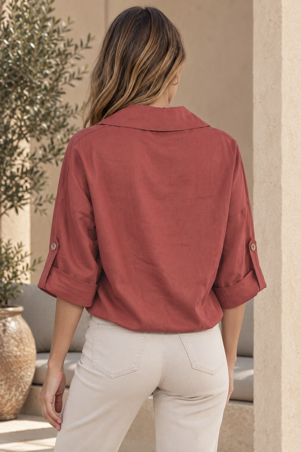 Chamarras Para Mujer Ligera Tipo Lino Q51100 Rustico
