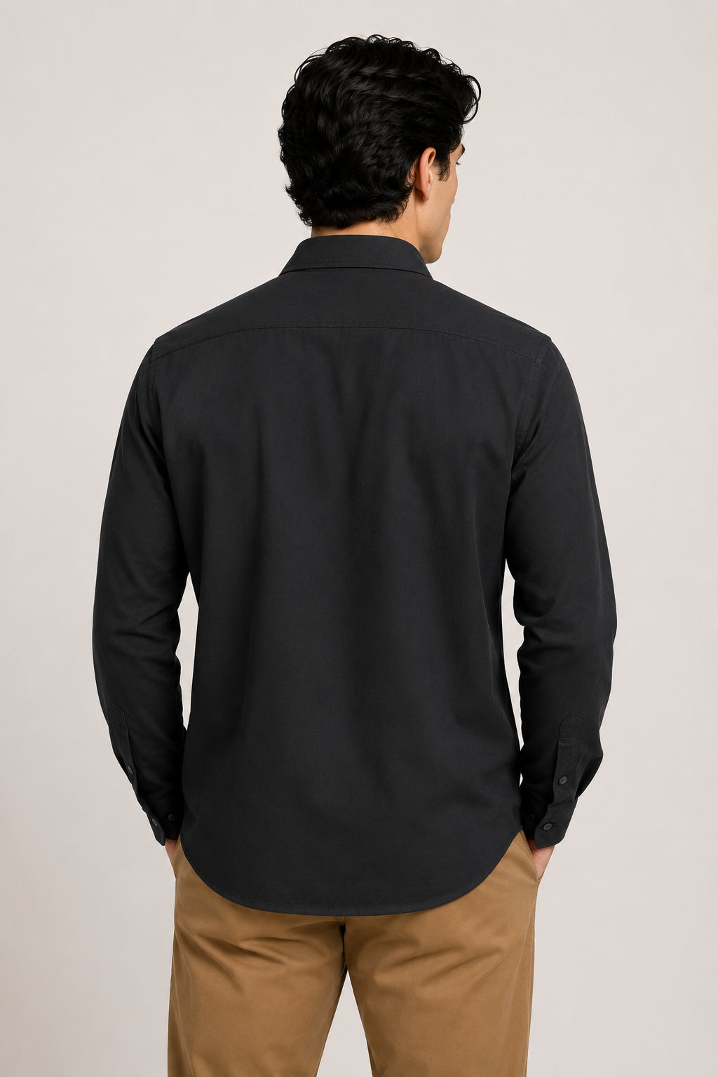 Camisas Para Hombre Super Stretch Non Iron B55410 Negro
