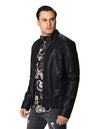 Chamarras Para Hombre Bobois Moda Casuales Slim Fit Invierno Chaqueta De Piel Sintetica Cazadora Para Caballero De Tacto Piel D35114 Negro