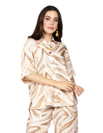 Blusas Para Mujer Camisera Tipo Lino N51131 Hueso