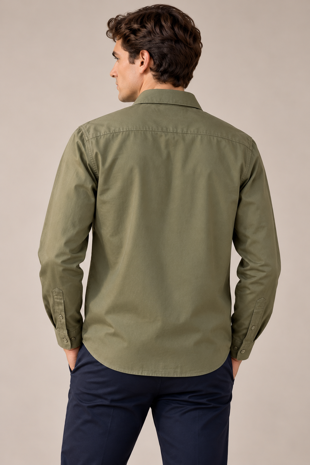 Sobrecamisas Para Hombre Chaqueta Ligera Amplia B65412 Olivo