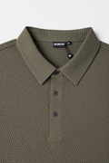 Playeras Polo Para Hombre Teach Microperforada De Manga Corta A65412 Olivo