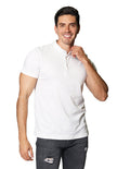 Playeras Para Hombre Bobois Moda Casuales Lisa De Manga Corta Cuello Mao Slim A35301 Ivory