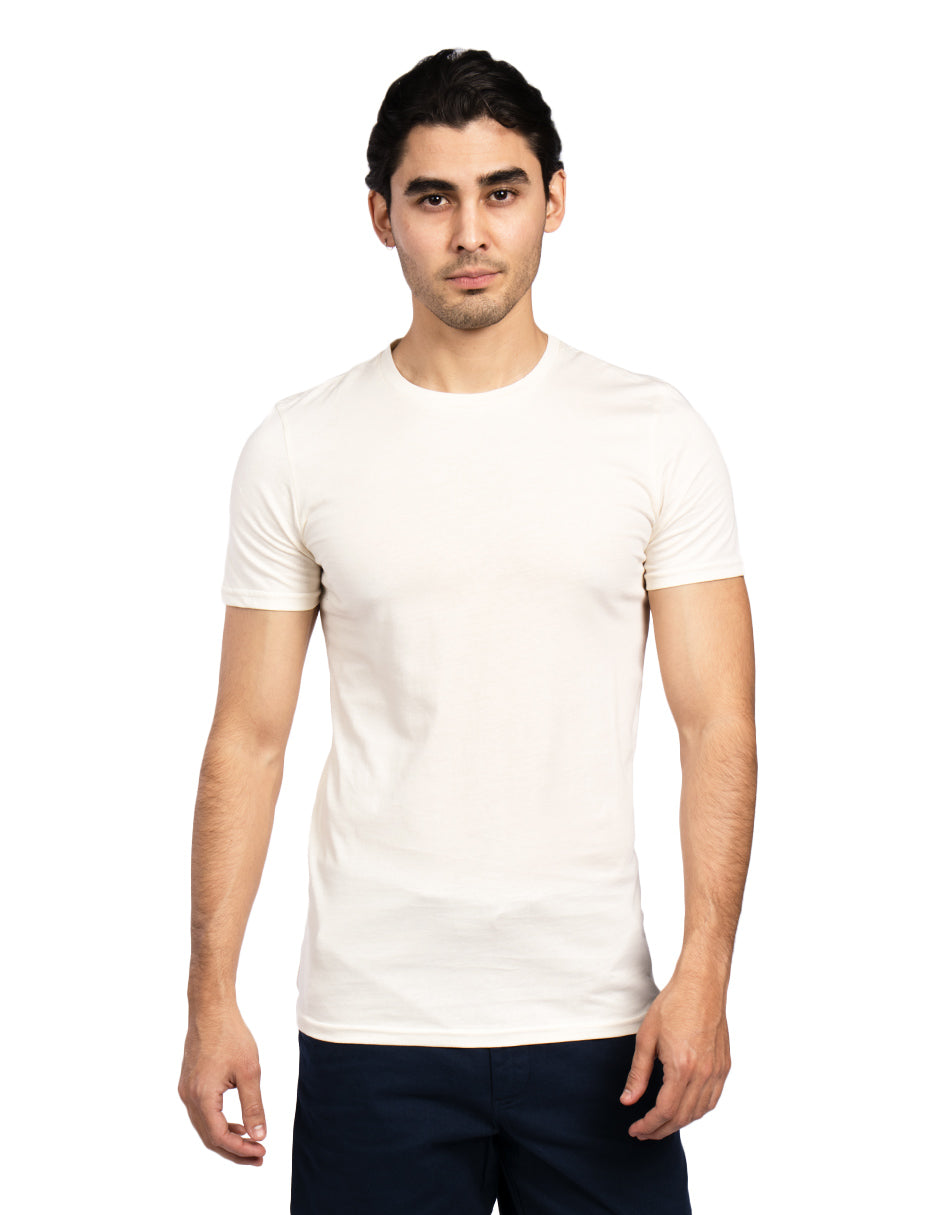 Playeras Para Hombre Cuello Redondo Basica APCR Hueso