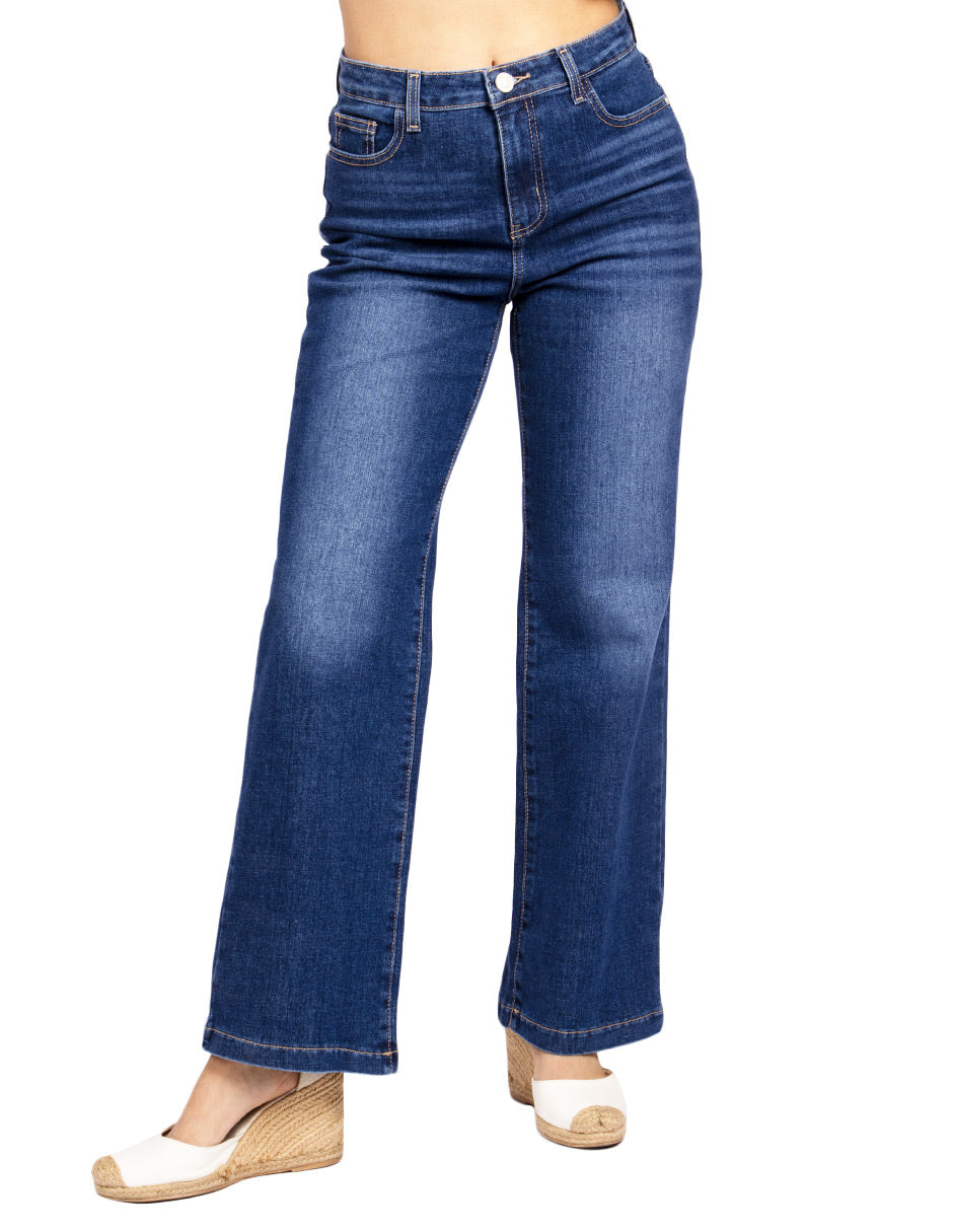 Jeans Para Mujer Rectos De Tiro Alto V51103 Stone