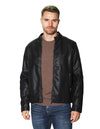 Chamarras Para Hombre Lisa Cuello Alto D45322 Negro