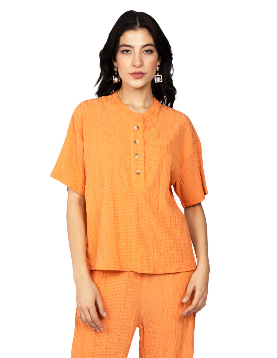 Busas Para Mujer Corrugada Con Aletilla N51158 Naranja