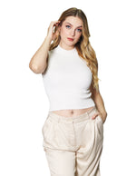 Blusas Para Mujer Tipo Sueter Sin Mangas O43200 Hueso