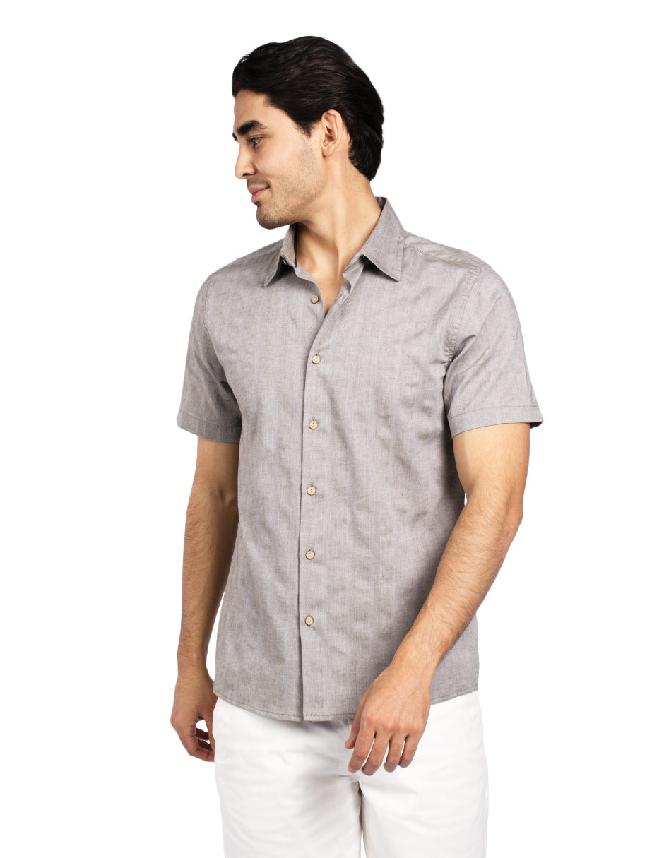 Camisas Para Hombre Regular Fit Solida B51359 Olivo