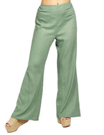 Pantalones Para Mujer Tipo Lino Wide Leg W51116 Sage