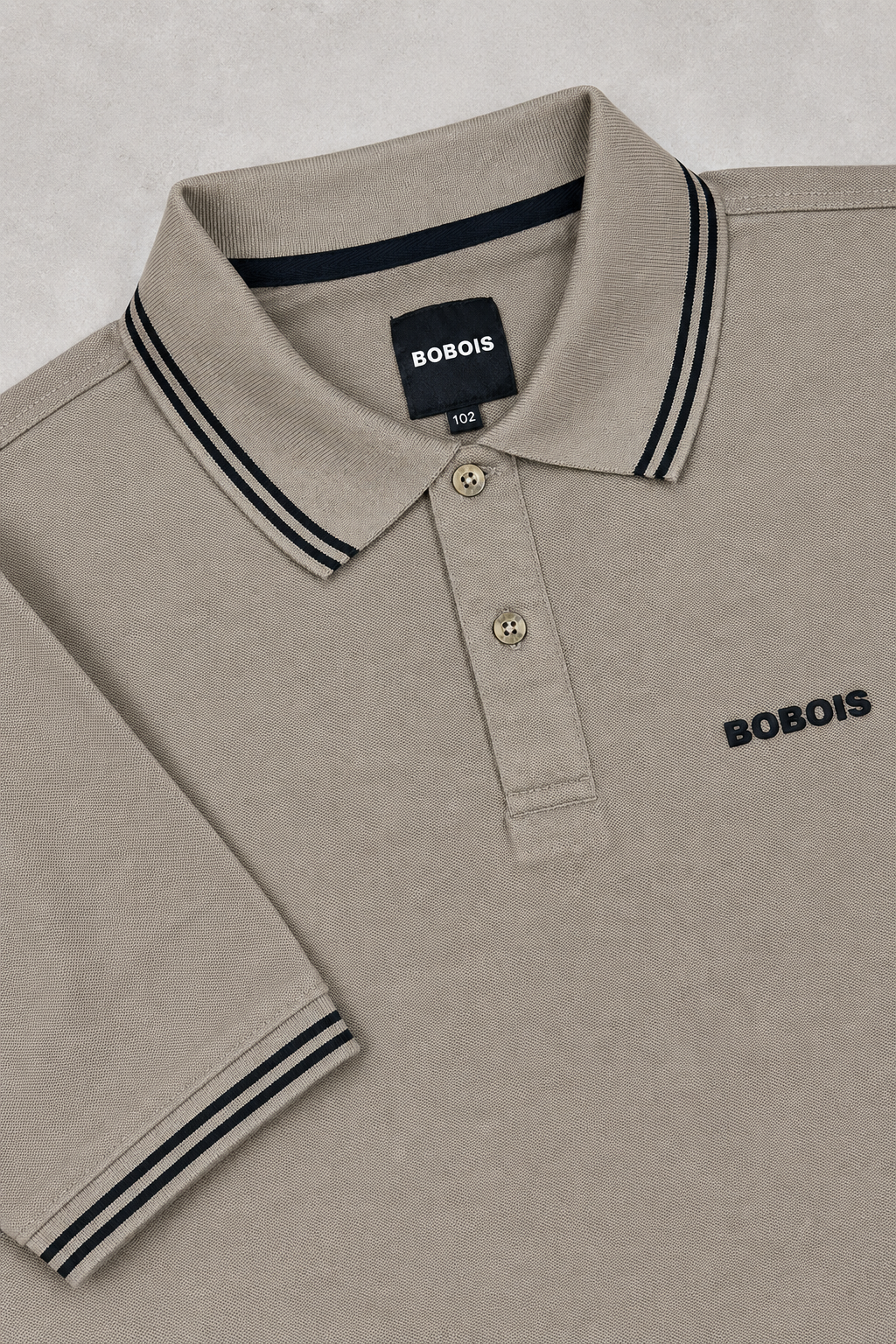 Playeras Polo Para Hombre Básica con Rayas APOLRS Kaki