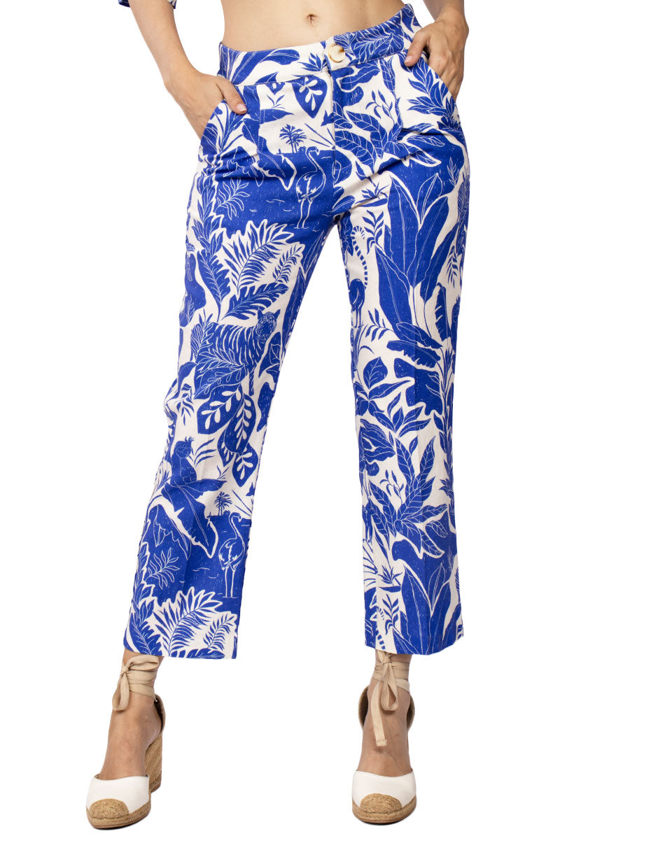 Pantalones Para Mujer Corto Tipo Lino W51112 Rey